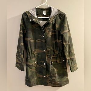 J. CREW | Camouflage Rain Jacket | Size XS